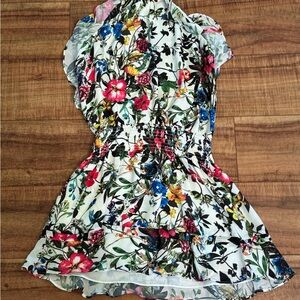 Parker floral ruffled multicolor mini dress NWT